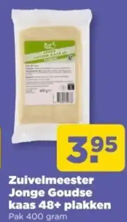 PLUS Zuivelmeester Jonge Goudse kaas 48+ plakken aanbieding