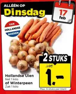 Vomar Voordeelmarkt Hollandse Uien of Winterpeen aanbieding