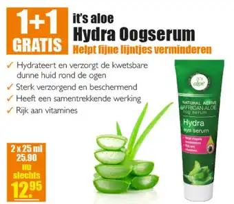 Gezond & Wel it's aloe Hydra Oogserum aanbieding