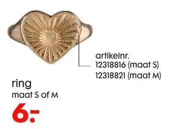 HEMA ring maat S of M aanbieding