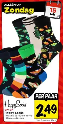 Vomar Voordeelmarkt Happy Socks Happy Socks aanbieding
