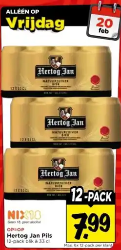 Vomar Voordeelmarkt Hertog Jan Pils aanbieding