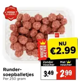 Vomar Voordeelmarkt Runder soepballetjes aanbieding