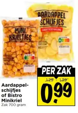 Vomar Voordeelmarkt Aardappel schijfjes of Bistro Minikriel aanbieding