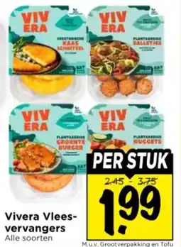 Vomar Voordeelmarkt Vivera Vlees vervangers aanbieding