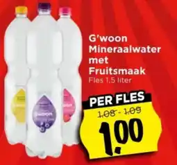 Vomar Voordeelmarkt G'woon Mineraalwater met Fruitsmaak aanbieding