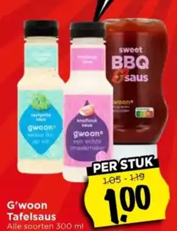 Vomar Voordeelmarkt G'woon Tafelsaus aanbieding