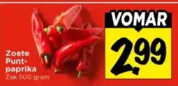 Vomar Voordeelmarkt Zoete Punt- paprika aanbieding