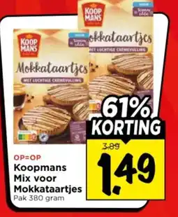 Vomar Voordeelmarkt Koopmans Mix voor Mokkataartjes aanbieding