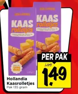 Vomar Voordeelmarkt Hollandia Kaasrolletjes aanbieding