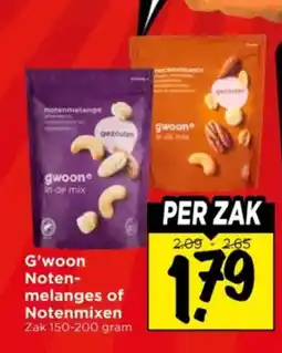 Vomar Voordeelmarkt G'woon Noten melanges of Notenmixen aanbieding