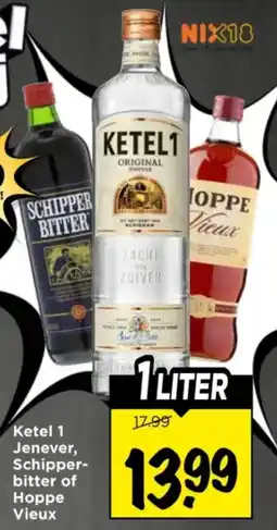Vomar Voordeelmarkt Ketel 1 Jenever, Schipper bitter of Hoppe Vieux aanbieding