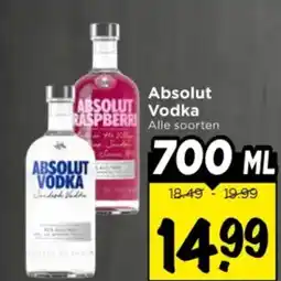 Vomar Voordeelmarkt Absolut vodka aanbieding