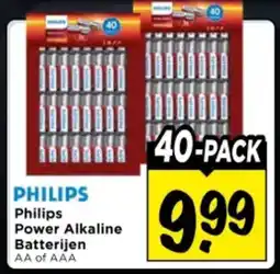 Vomar Voordeelmarkt Philips Power Alkaline Batterijen AA of AAA aanbieding