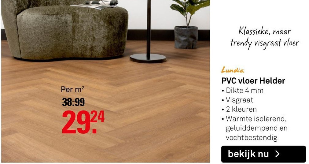 Lundia Pvc Vloer Helder aanbieding bij Karwei