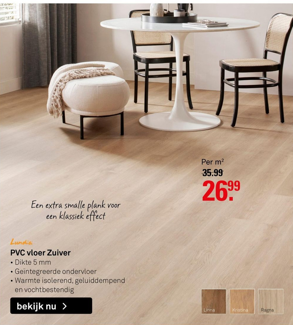 Lundia Pvc Vloer Zuiver aanbieding bij Karwei
