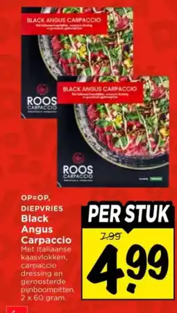 Vomar Voordeelmarkt Black Angus Carpaccio aanbieding
