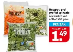 Hoogvliet Hutspot, prei grof of spinazie aanbieding