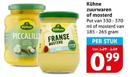 Hoogvliet Kühne zuurwaren of mosterd aanbieding