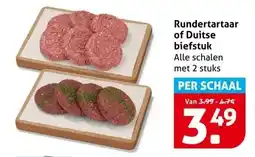 Hoogvliet Rundertartaar of Duitse biefstuk aanbieding