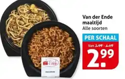 Hoogvliet Van der Ende maaltijd aanbieding