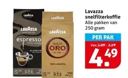 Hoogvliet Lavazza snelfilterkoffie aanbieding
