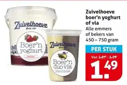 Hoogvliet Zuivelhoeve boer'n yoghurt of vla aanbieding
