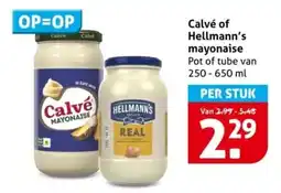 Hoogvliet Calvé of Hellmann's mayonaise aanbieding