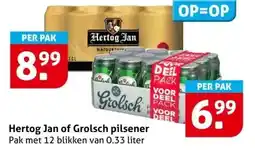 Hoogvliet Hertog Jan of Grolsch pilsener aanbieding