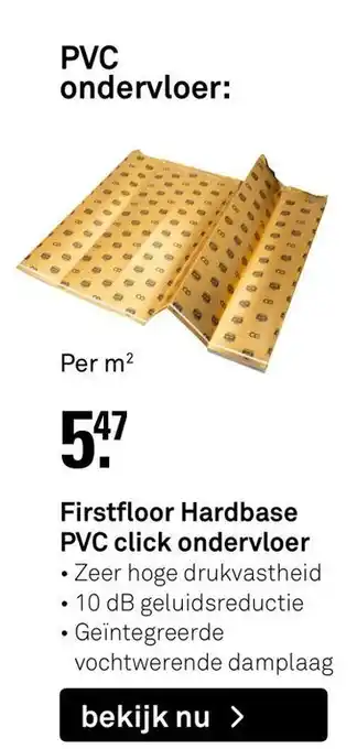 Karwei Firstfloor Hardbase PVC click ondervloer aanbieding