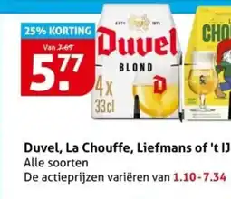 Hoogvliet Duvel, La Chouffe, Liefmans of 't IJ aanbieding