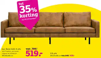 Leen Bakker Bank Collin 4-zits aanbieding