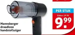 Hoogvliet Mannsberger draadloze handstofzuiger aanbieding