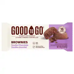 Holland & Barrett Good To Go Double Chocolate Brownies - 40g aanbieding
