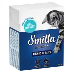 Zooplus Smilla Hapjes in Saus 24 x 370 en Smilla Hapjes in Gelei 24 x 380 g Kattenvoer - Makreel in Saus aanbieding