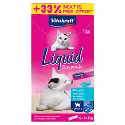 Zooplus 33% korting! Vitakraft vloeibare kattensnack 120 g - Zalm + Omega 3 aanbieding