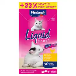 Zooplus 33% korting! Vitakraft vloeibare kattensnack 120 g - kip + Taurine aanbieding
