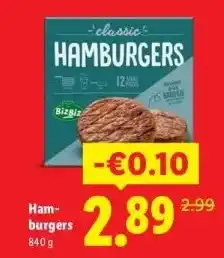 Lidl Ham- burgers aanbieding