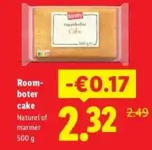 Lidl Room-boter cake aanbieding