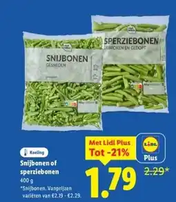 Lidl Snijbonen of sperziebonen aanbieding