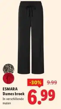 Lidl ESMARA Dames broek aanbieding
