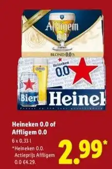 Lidl Heineken 0.0 of Affligem 0.0 aanbieding