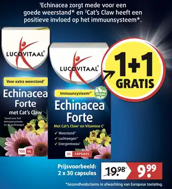 Lucovitaal Echinacea Forte met Cat's Claw aanbieding