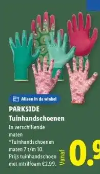 Lidl PARKSIDE Tuinhandschoenen aanbieding