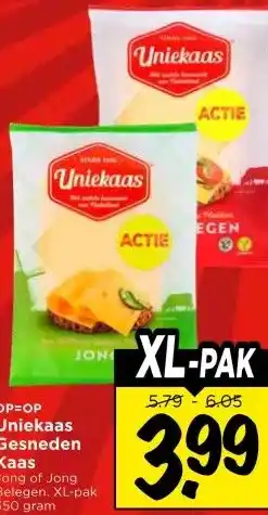 Vomar Voordeelmarkt Uniekaas Gesneden Kaas aanbieding