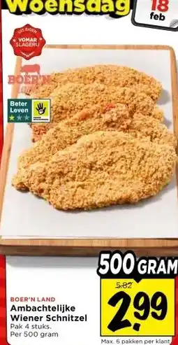 Vomar Voordeelmarkt Ambachtelijke Wiener Schnitzel aanbieding