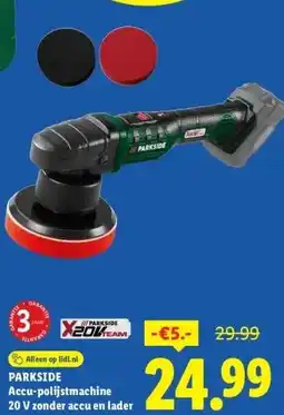 Lidl PARKSIDE Accu-polijstmachine 20 V zonder accue cu en lader aanbieding