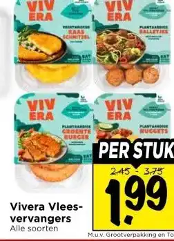 Vomar Voordeelmarkt Vivera Vlees- vervangers aanbieding