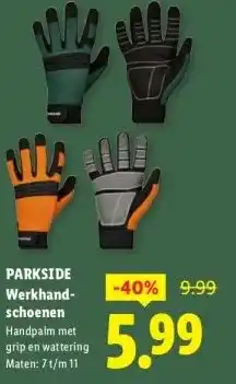Lidl PARKSIDE Werkhand- schoenen aanbieding