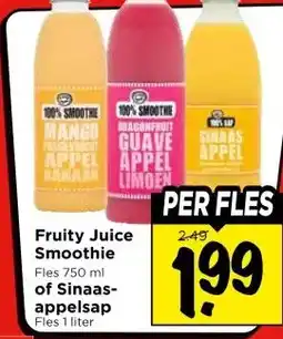 Vomar Voordeelmarkt Fruity Juice Smoothie , of Sinaas- appelsap aanbieding